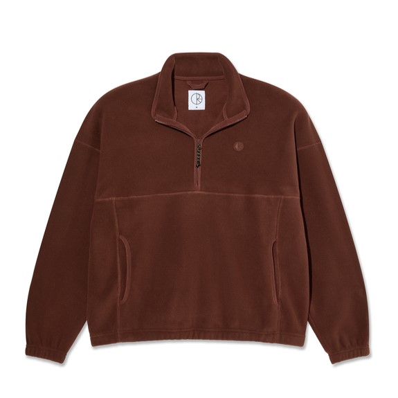 Polar Skate Co Ivan Half Zip Sweater Wine