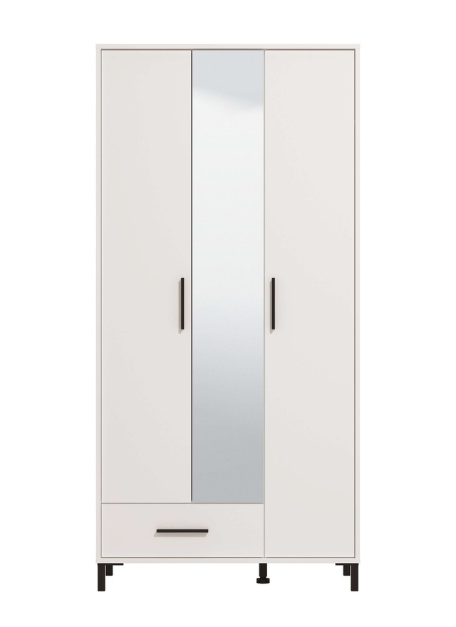 Home affaire Garderobenschrank »Orkney Kleiderschrank, Stauraumschrank, Flurschrank, Höhe 193 cm« Spiegeltür, Breite 93 cm, ausziehbare Kleiderstange, Schublade