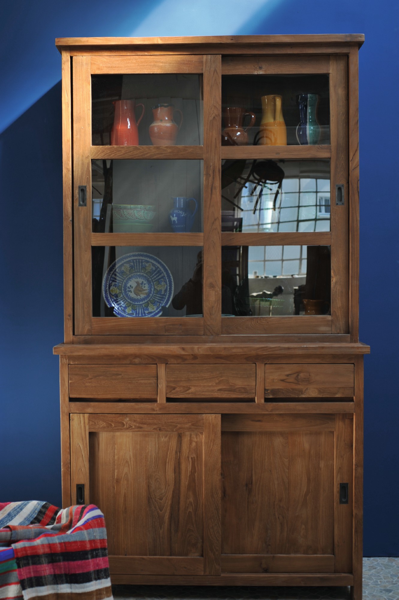 Schrank, Teakholz, B 120 cm, H 220 cm, L 50 cm von fischer's lagerhaus
