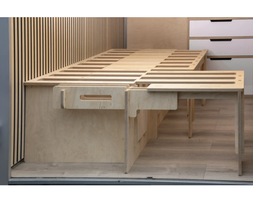 Buildify Campingbox Christoph bedsysteem, lengte-asymmetrisch, voor Ducato/Crafter/Sprinter, 1900x1180x435 mm (LxBxH) (zonder montage- en bevestigingsmateriaal)