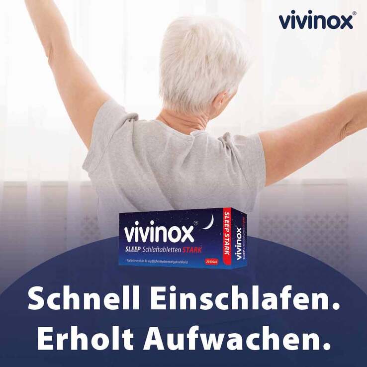 vivinox® SLEEP STARK Schlaftabletten stark bei Schlafstörungen & Einschlafproblemen, 20 St