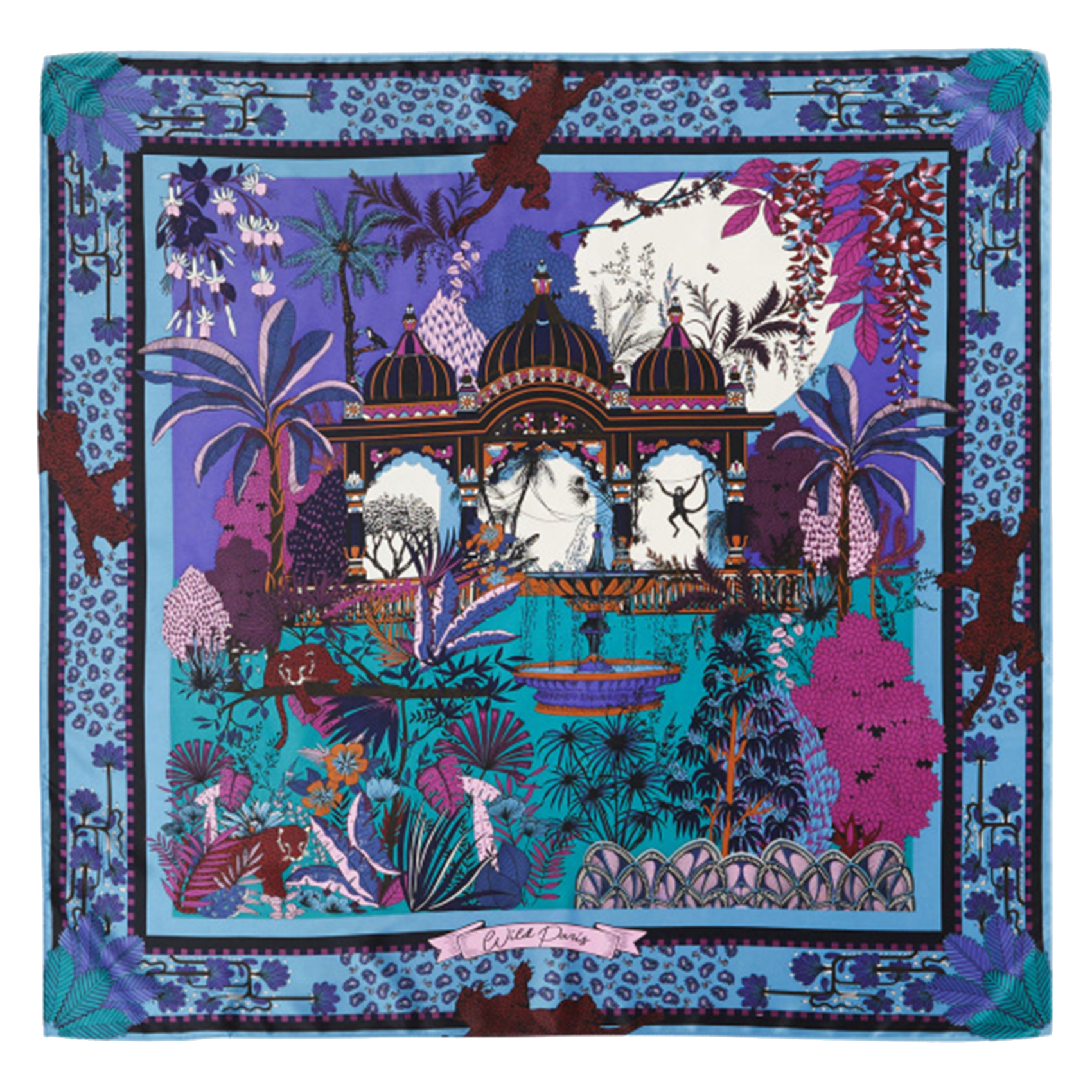 AMBER PALACE - Foulard imprimé| Bleu