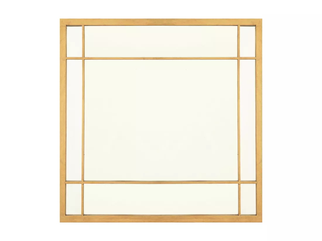 Miroir mural métal doré 90 cm x 90 cm-Moebe