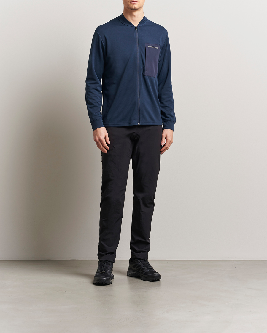 Peak Performance Mid Layer Full Zip Jacket Blue Shadow