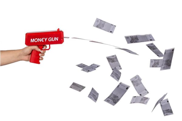 Pengepistol / Money Gun - Skyter sedler – Pistol