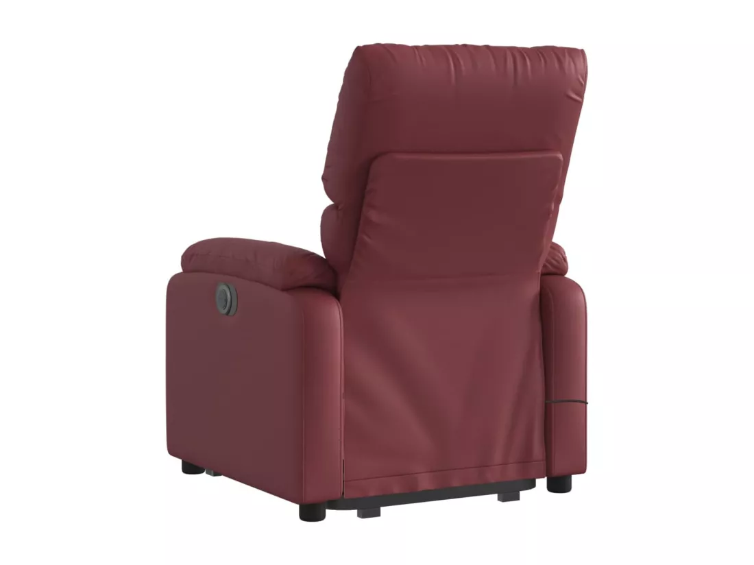 Fauteuil inclinable massant Rouge bordeaux Similicuir