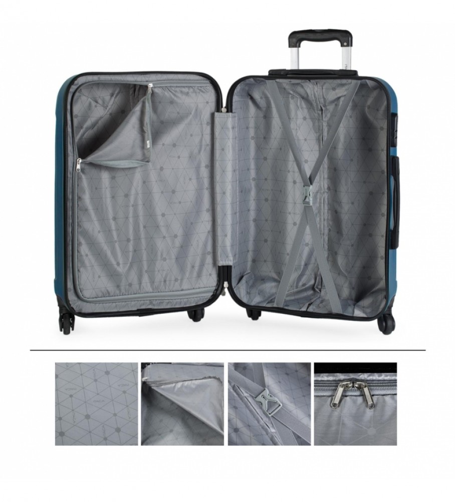 Conjunto de malas rígidas ITACA com 4 rodas 771115 Turquesa