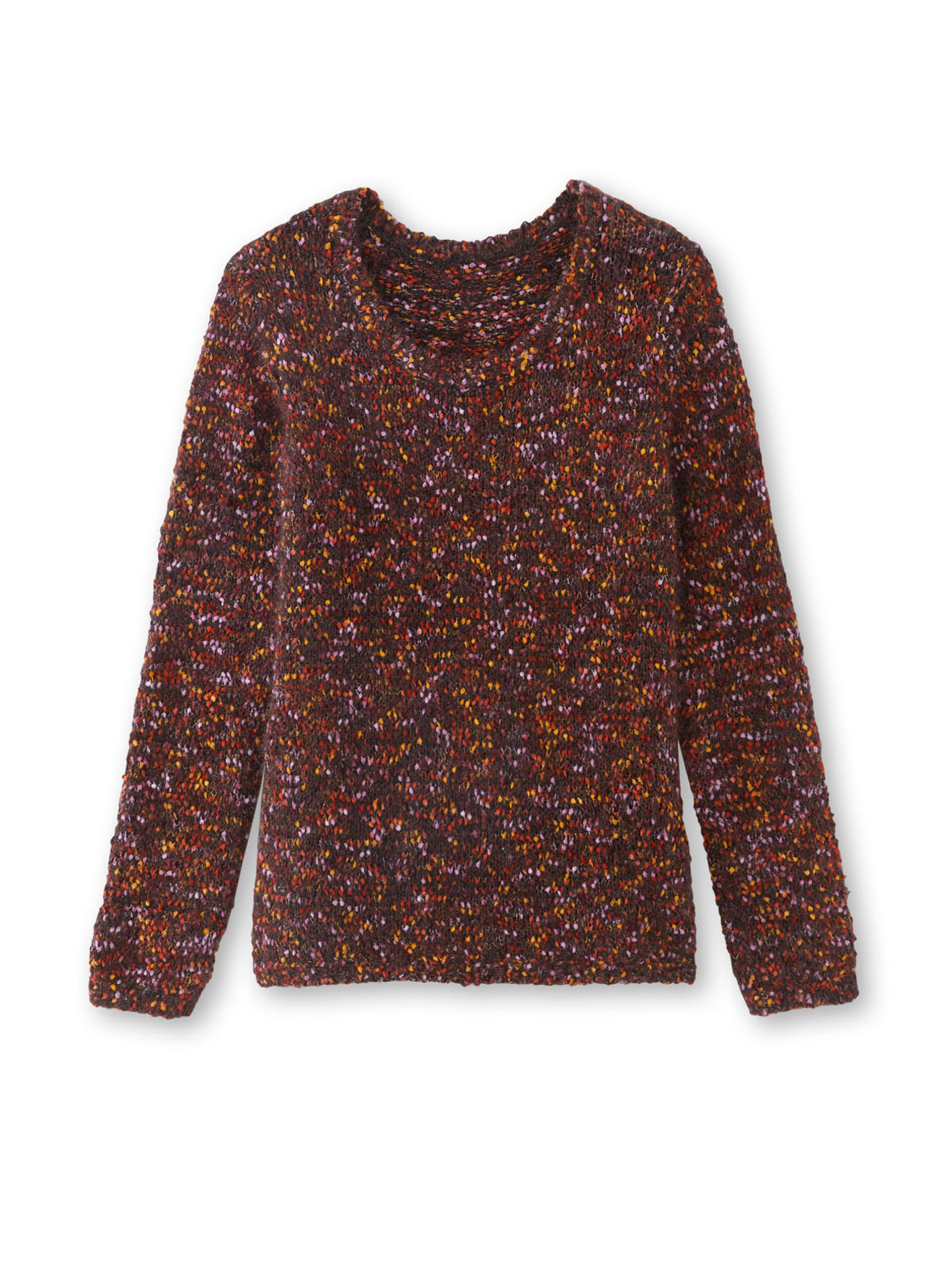 Pull effet poilu maille fantaisie