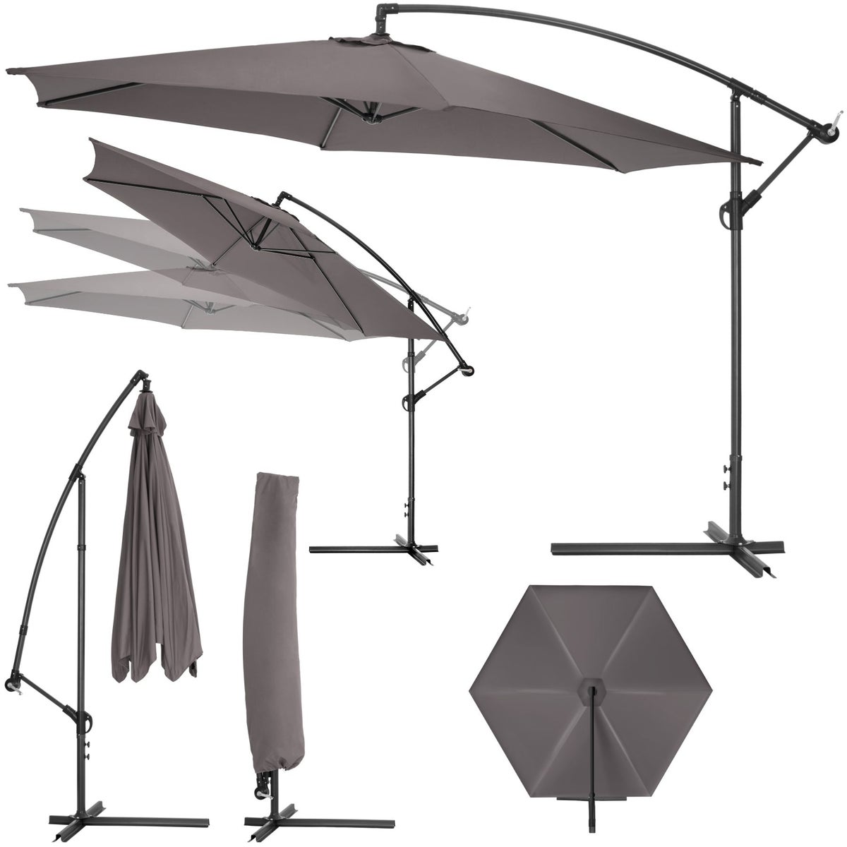 tectake Ciccio parasol Ø 350 cm inclusief beschermhoes