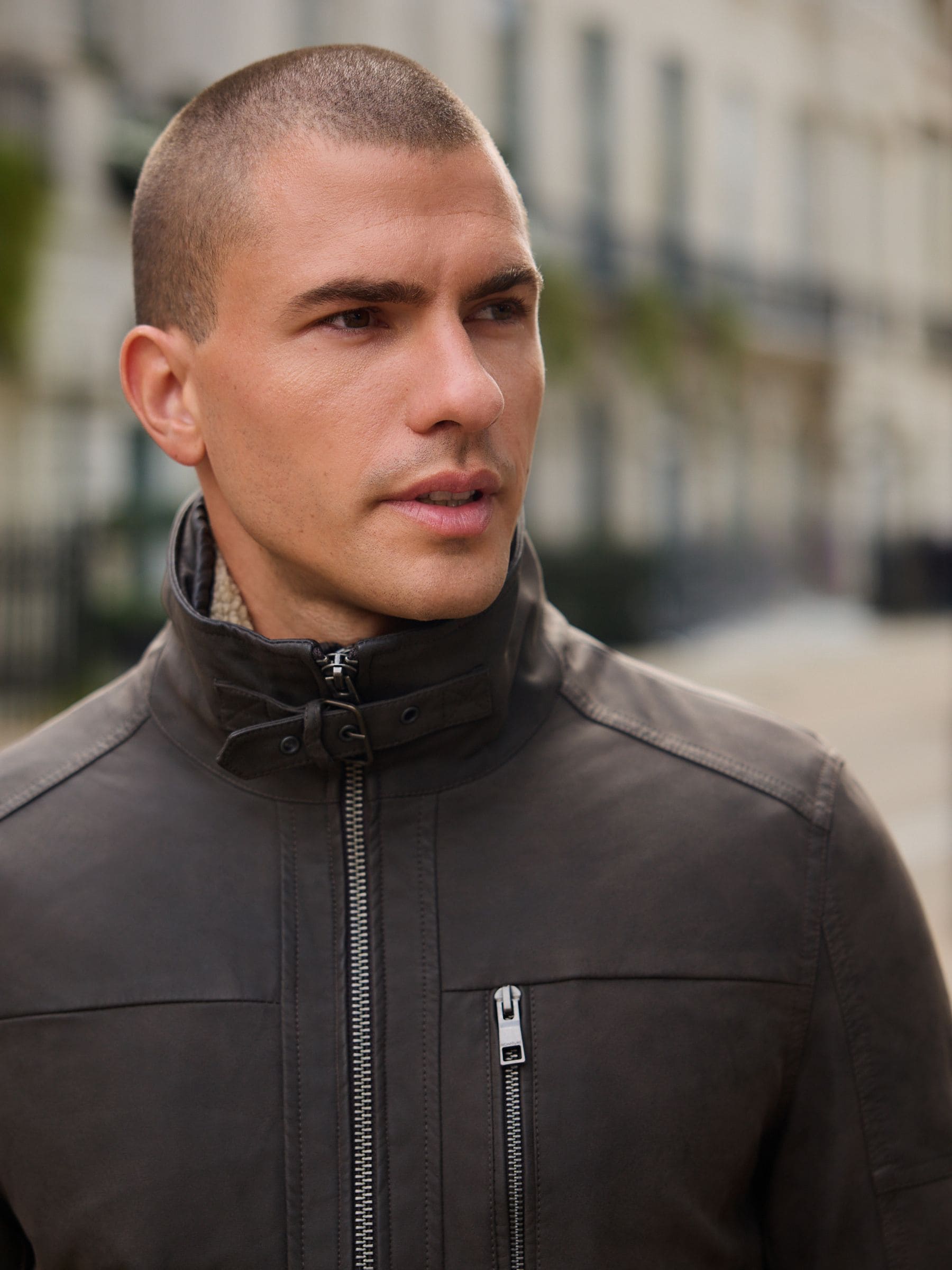 Bruin - Borg Lined Faux Leather Jacket