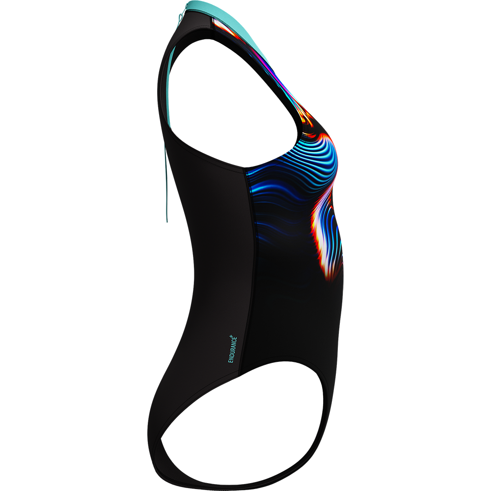 Speedo Printed Hydrasuit Badeanzug Damen speedo black
