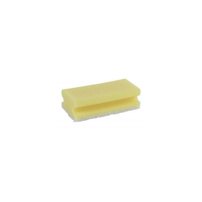 Schuursponzen met greep 10stuks schuurspons 140x70x42mm geel  wit HACCP (105027)