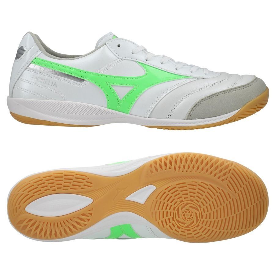 Mizuno Morelia Sala Elite IN Frontier - Blanc/Vert Néon/Argent