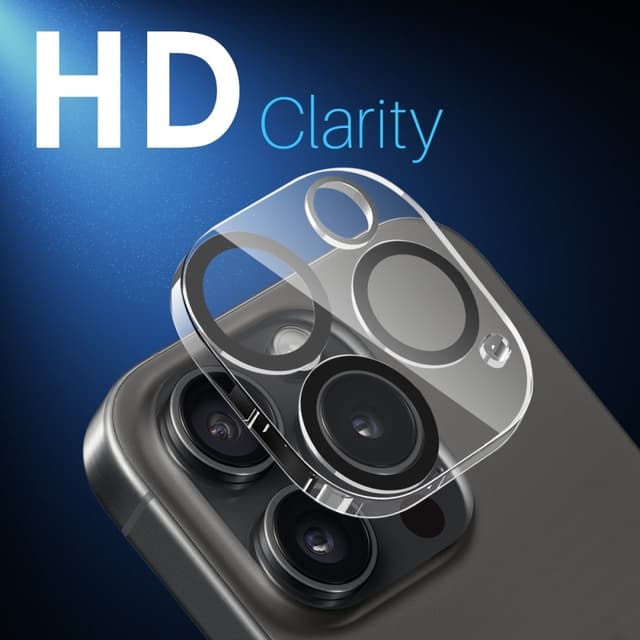NORTHJO 2-Pak Kameralinsebeskyttelse til iPhone 16 Pro / 16 Pro Max, Hærdet Glas