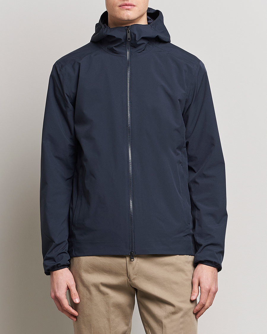 Scandinavian Edition Hood Waterproof Jacket Midnight Blue