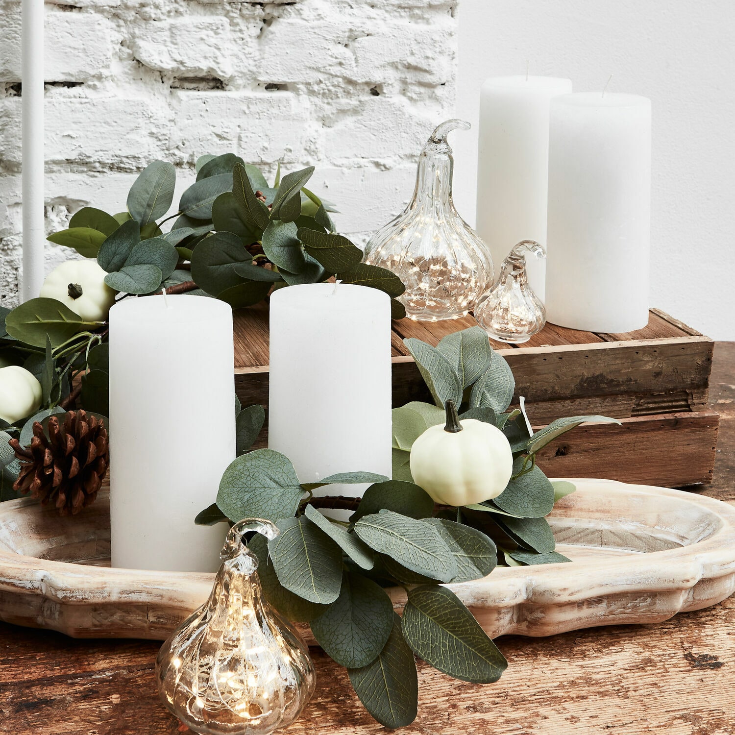 Kerze 4er Set Homel creme