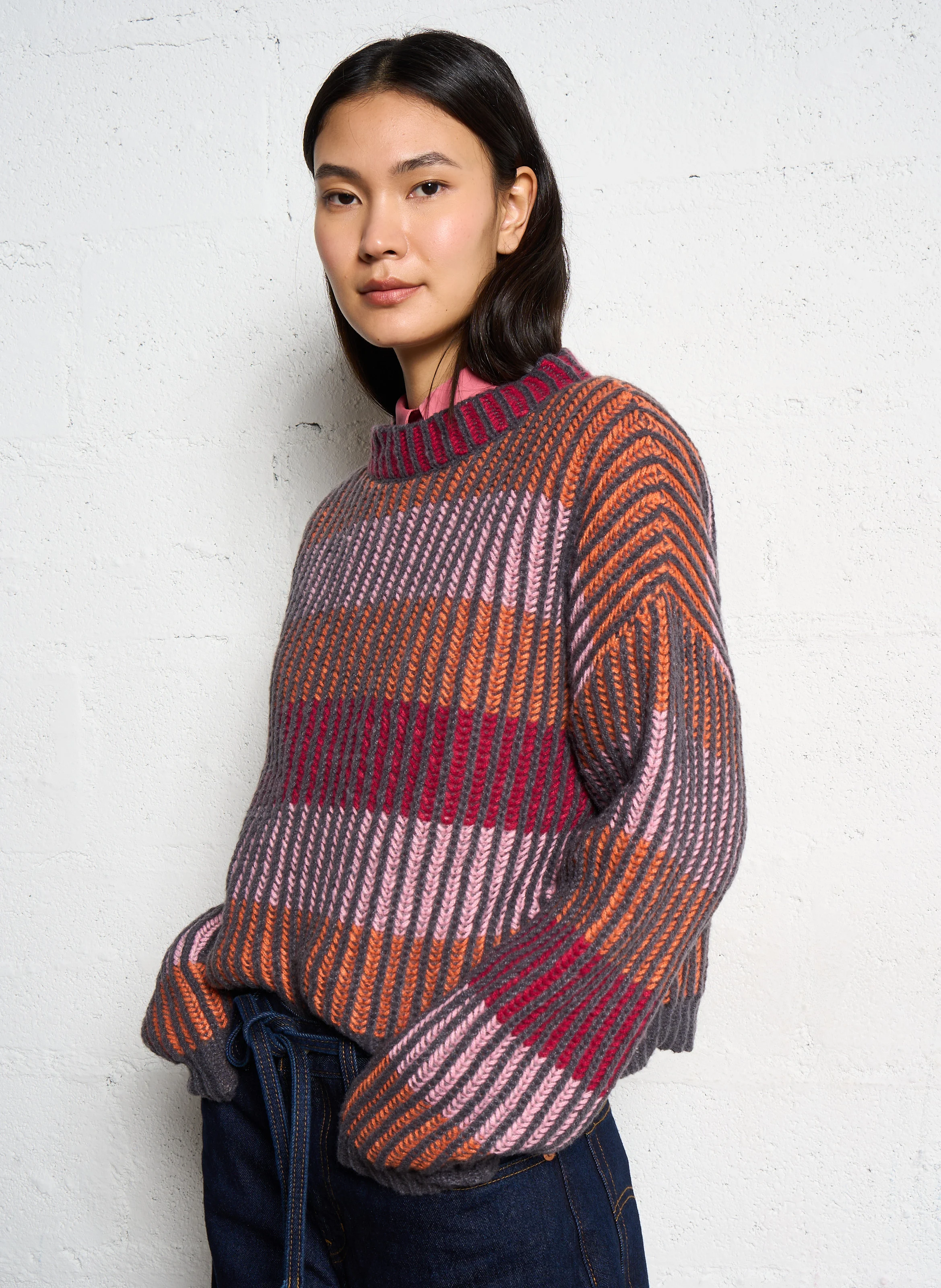 Pull col rond | Rouge