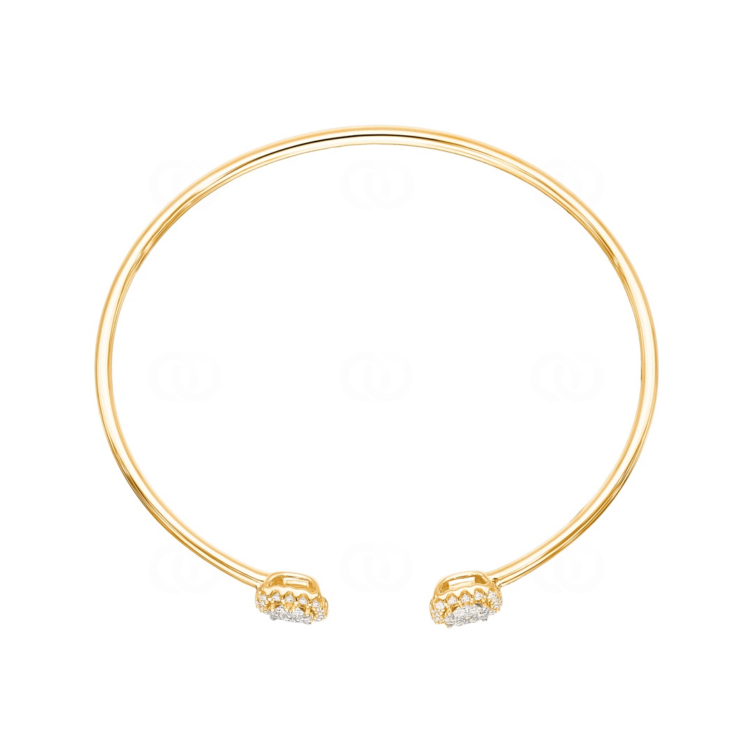 0.50 Karat Diamantarmreif offen 750/18 K Gelbgold