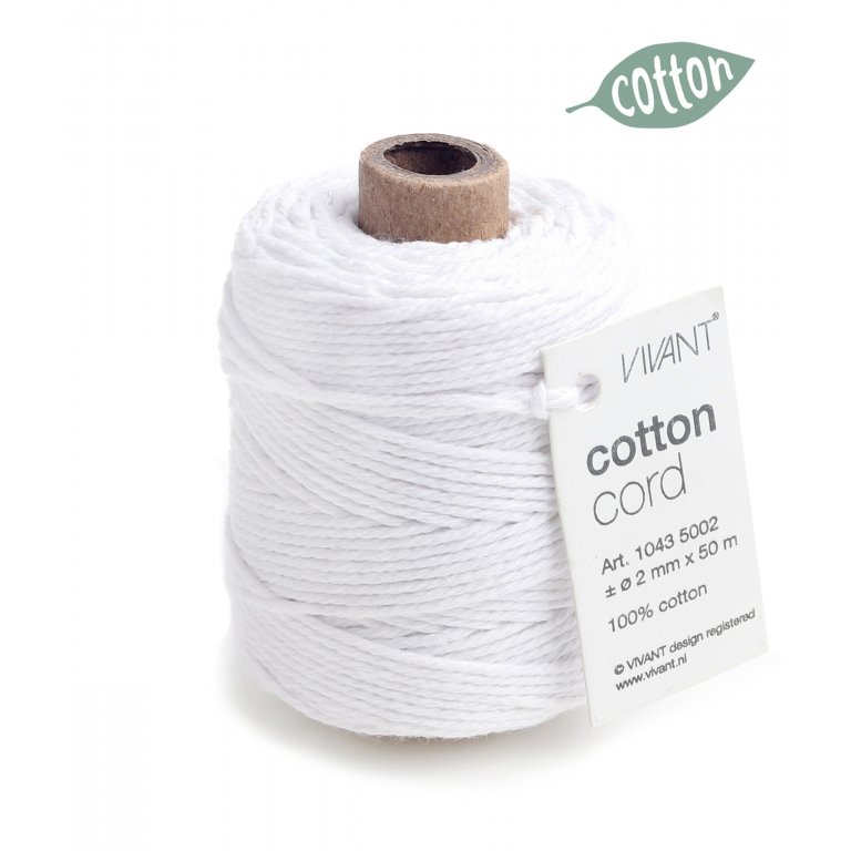 Cotton Cord Baumwollschnur, einfarbig