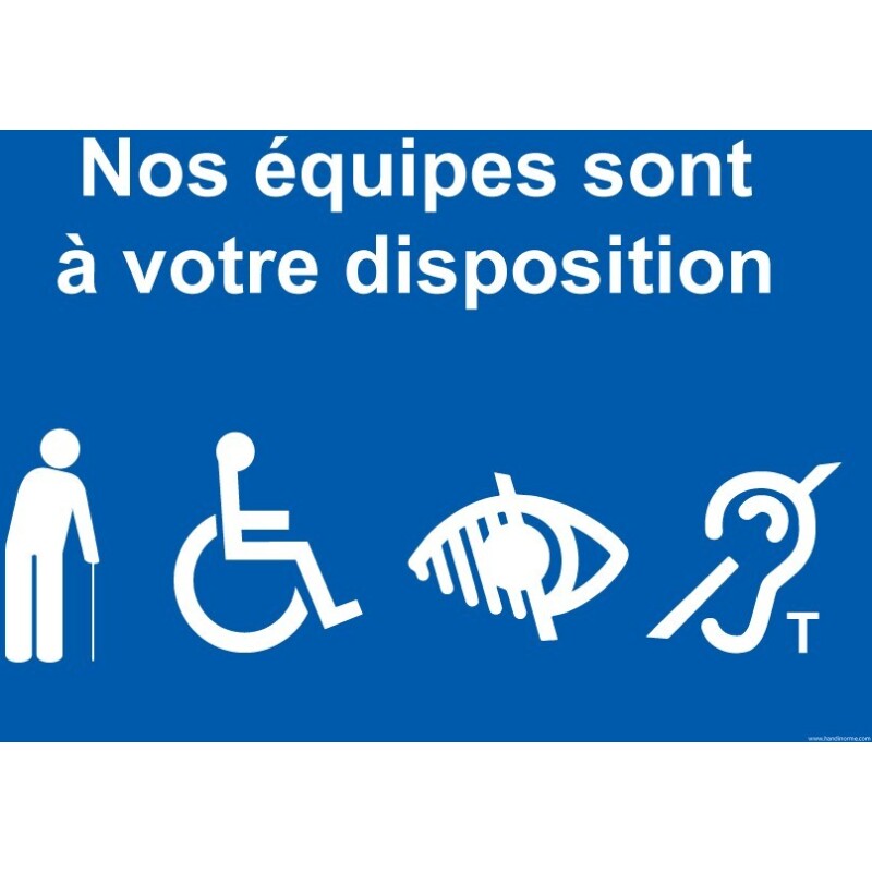 Panneau Nos Équipes sont à votre Disposition