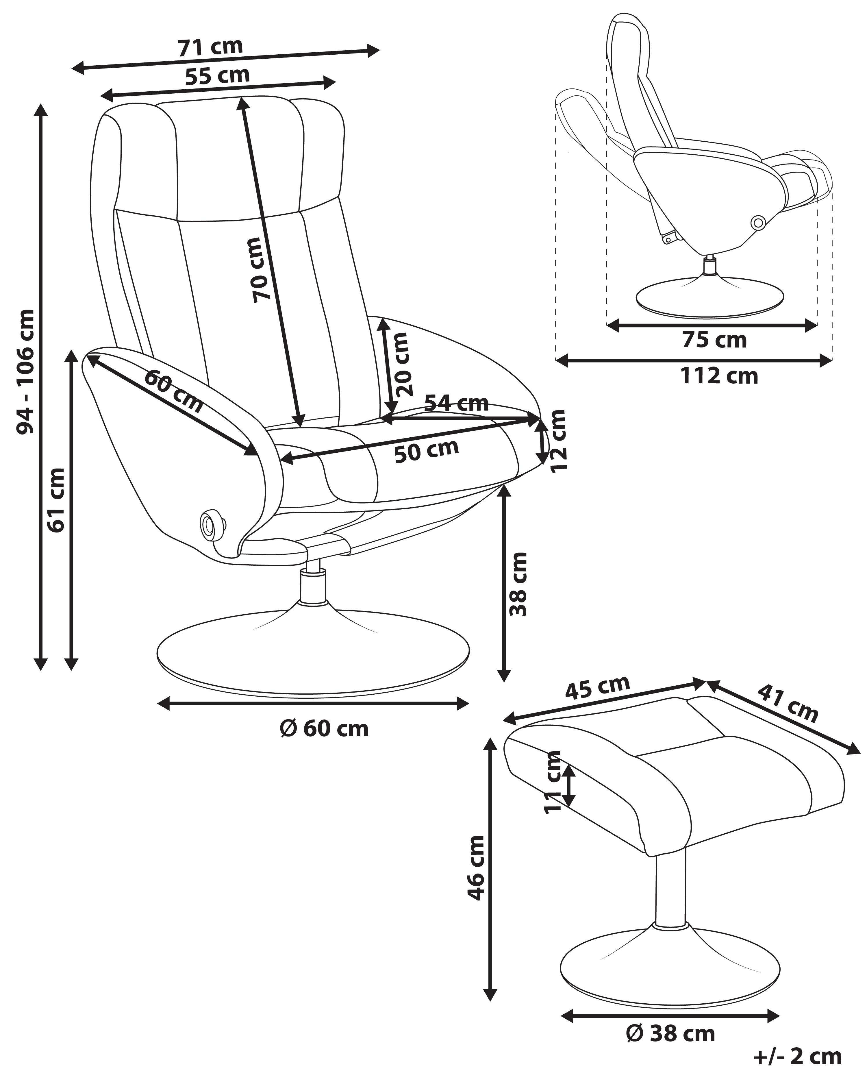 Relaxfauteuil APATE Kunstleer Zwart