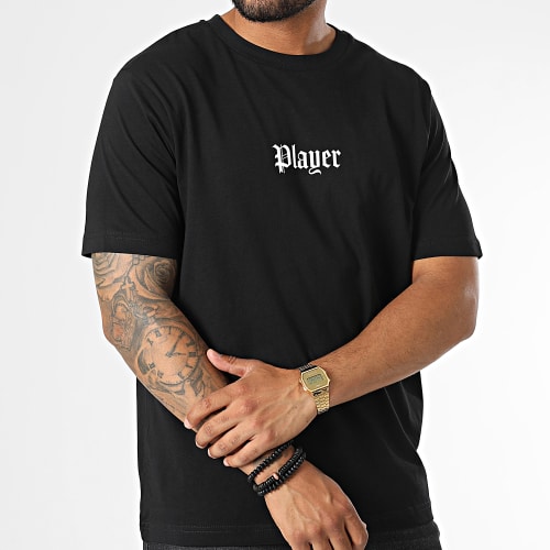 Tee Shirt Oversize Large Player Noir