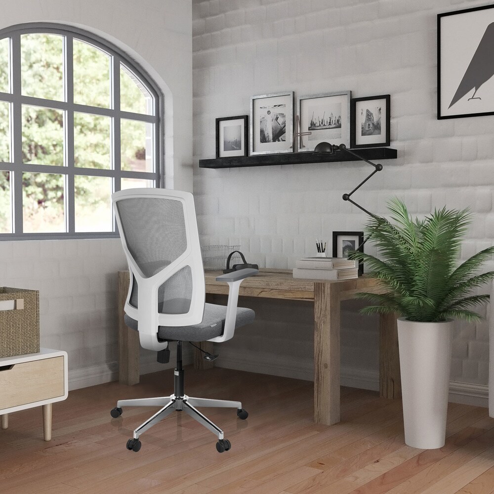 Home Office Bürostuhl BRETON BASE W Stoff/Netzstoff mit Armlehnen hjh OFFICE