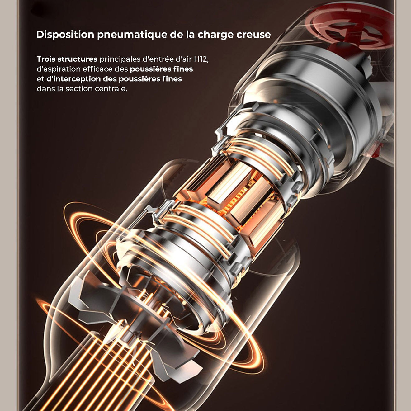 Vortex Aspirateur à main sans fil noir