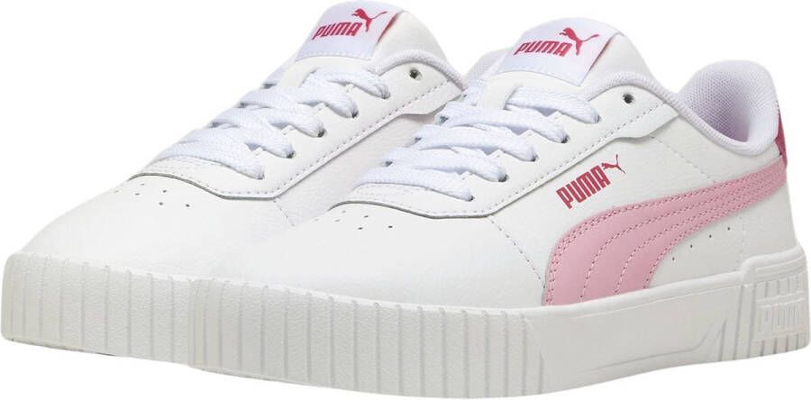 Puma Carina 2.0 sneakers wit roze Meisjes Imitatieleer Effen 35.5
