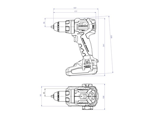 Metabo 18V BS 18 LT Brushless accuboormachine, zonder accu en lader