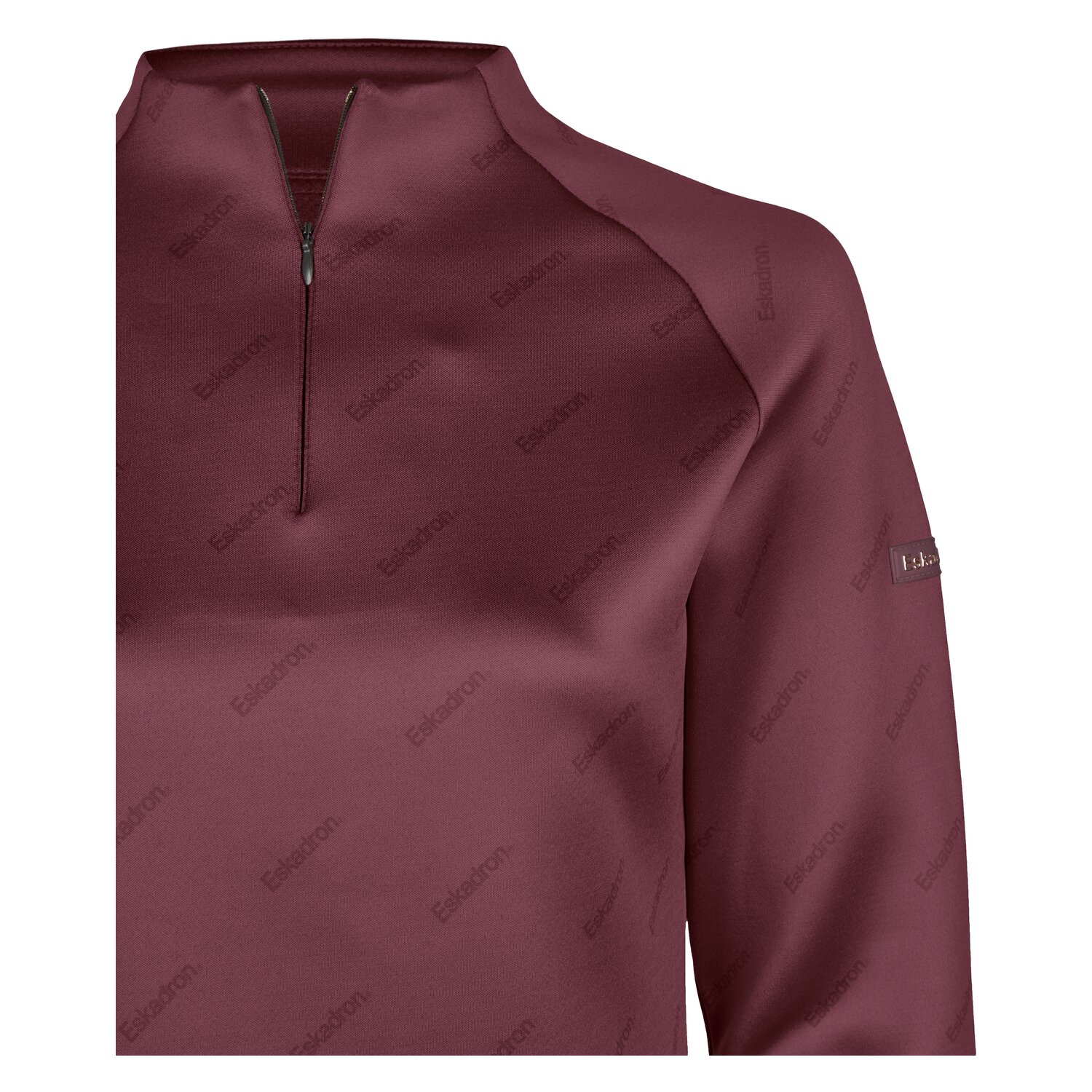 ESKADRON Heritage Langarmshirt Half-Zip  - cassis