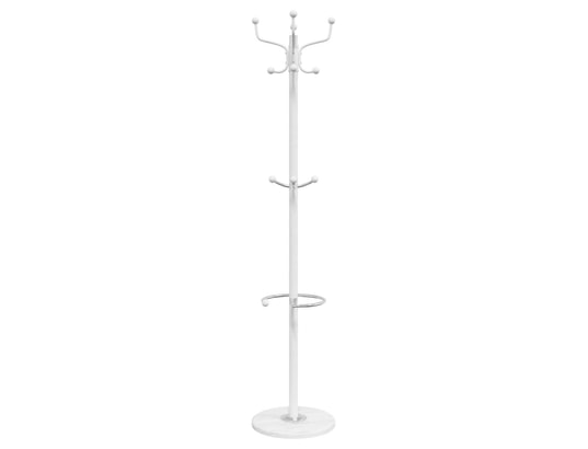 VIDAXL - Porte manteau Porte-manteau avec porte-parapluie blanc fer enduit de poudr...
