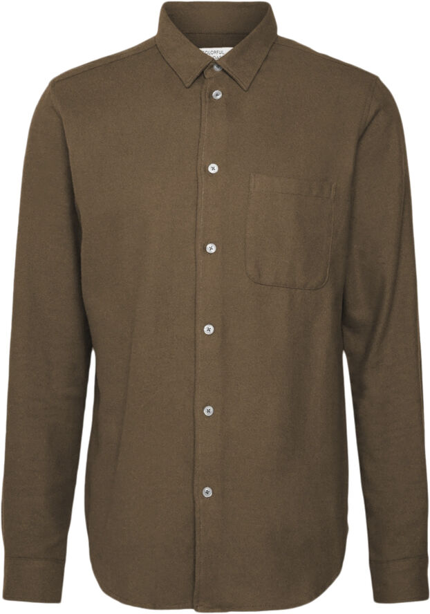 Colorful Standard Organic Flannel Shirt Cedar brown