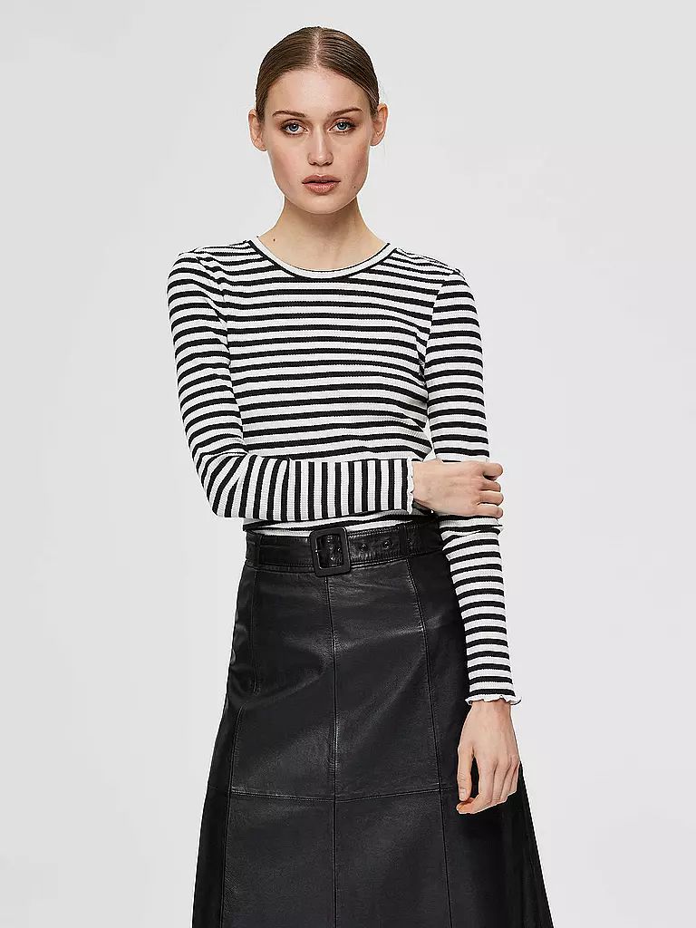 SELECTED FEMME Langarmshirt SLFANNA  schwarz