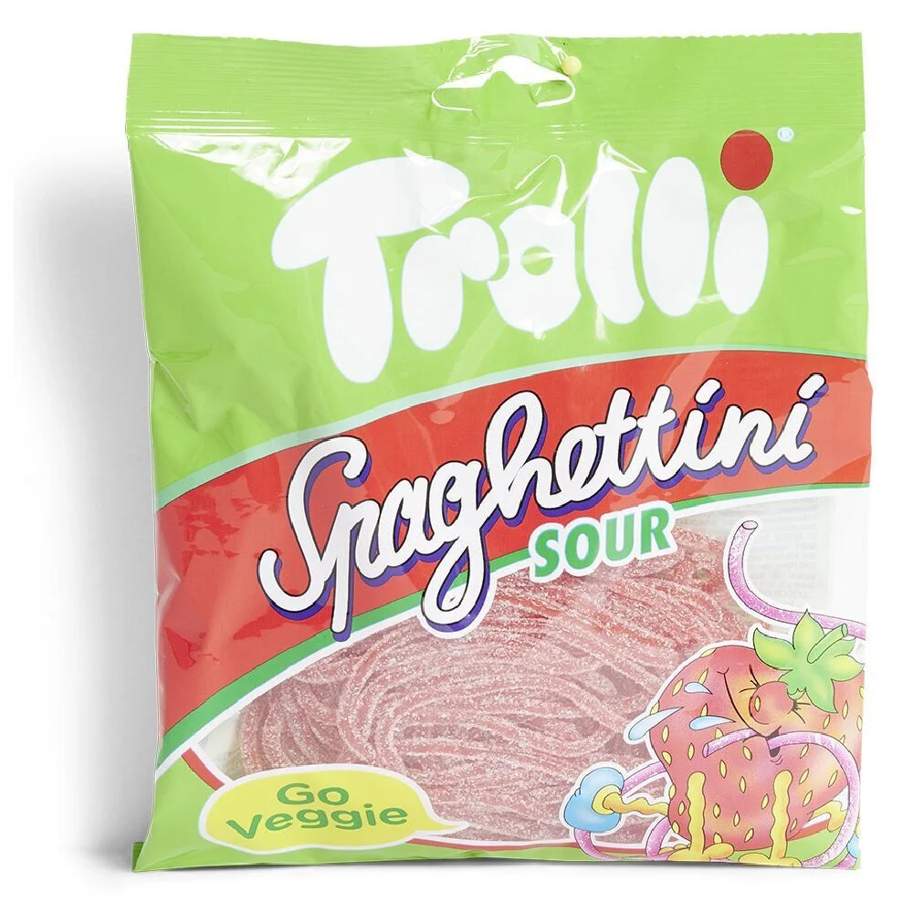 Bonbon Trolli spaghettini fraise 100g