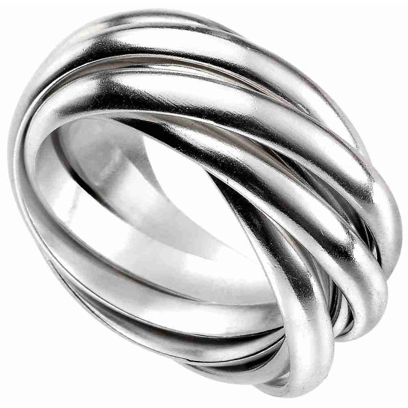 Bague sept anneaux en argent 925/1000