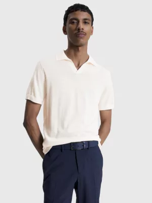 Polo de lã merino com corte regular