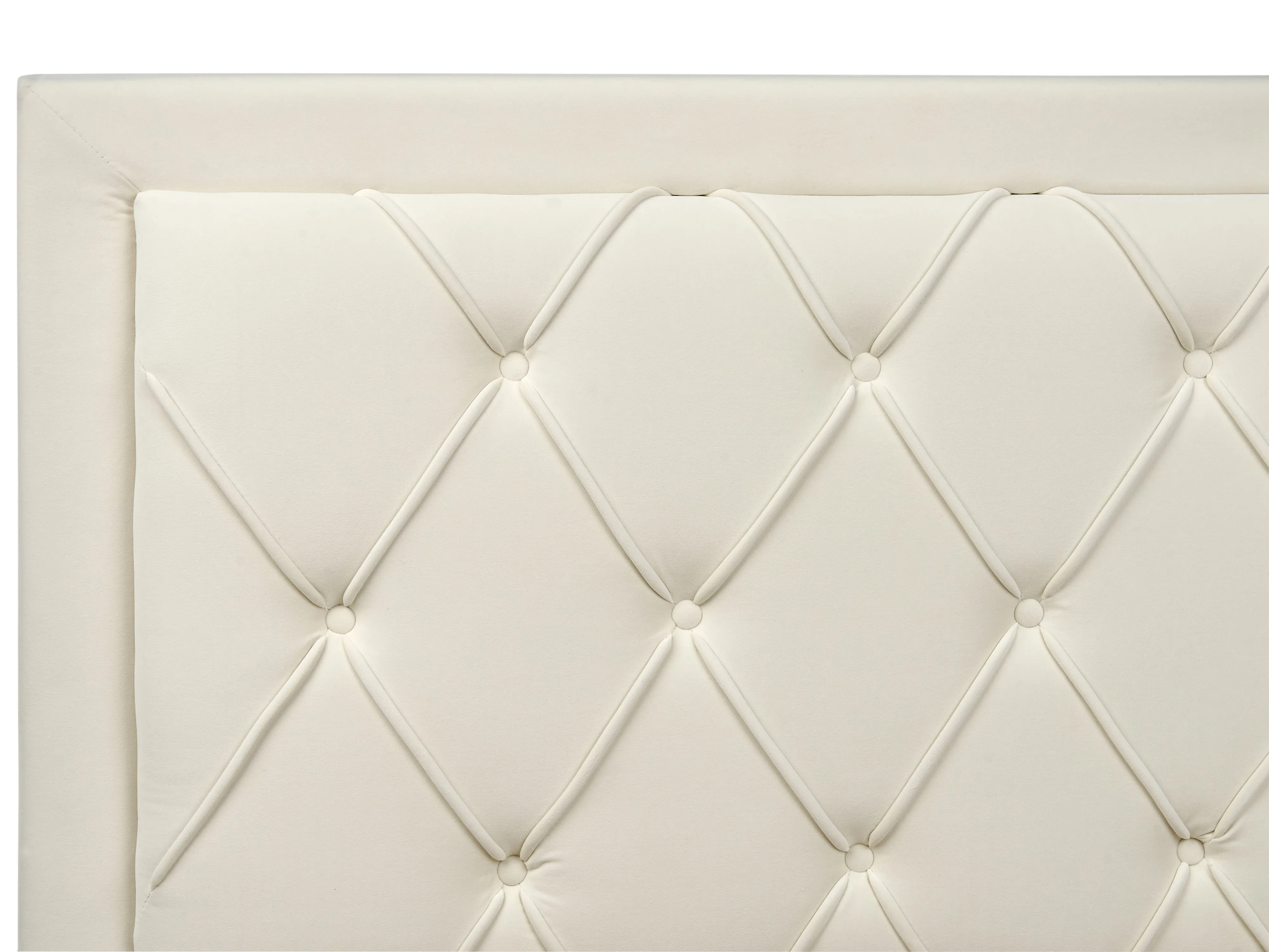 Bed met opbergladen Fluweel LIEVIN 180 x 200 cm Lichtbeige
