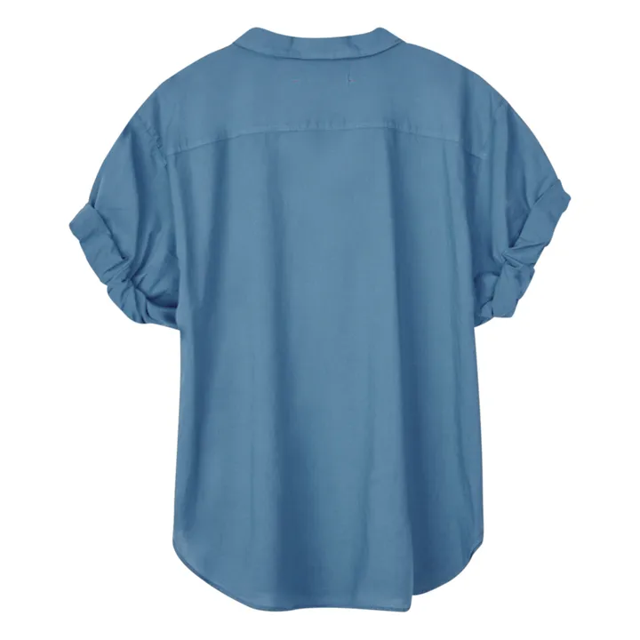 Xirena Chemise Channing Popeline de Coton | Bleu paon