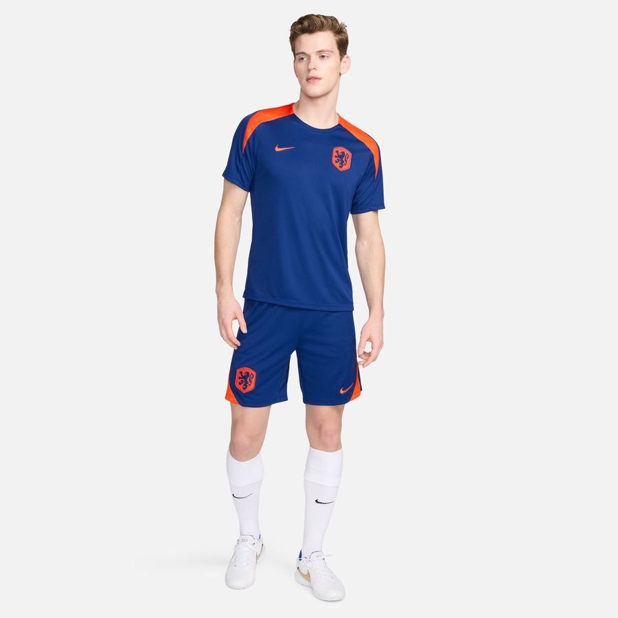Pays-Bas T-shirt d'Entraînement Dri-FIT Strike - Bleu Marine/Orange