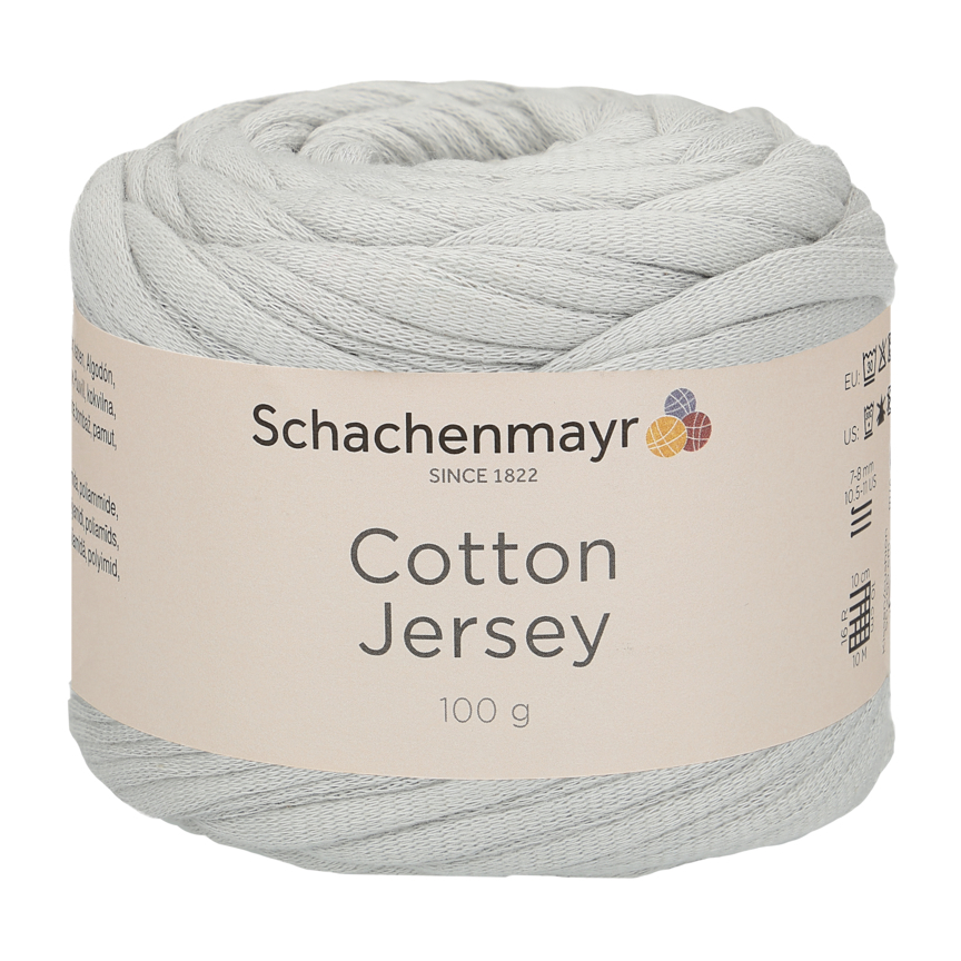 Handstrickgarn COTTON JERSEY - silber - 100g