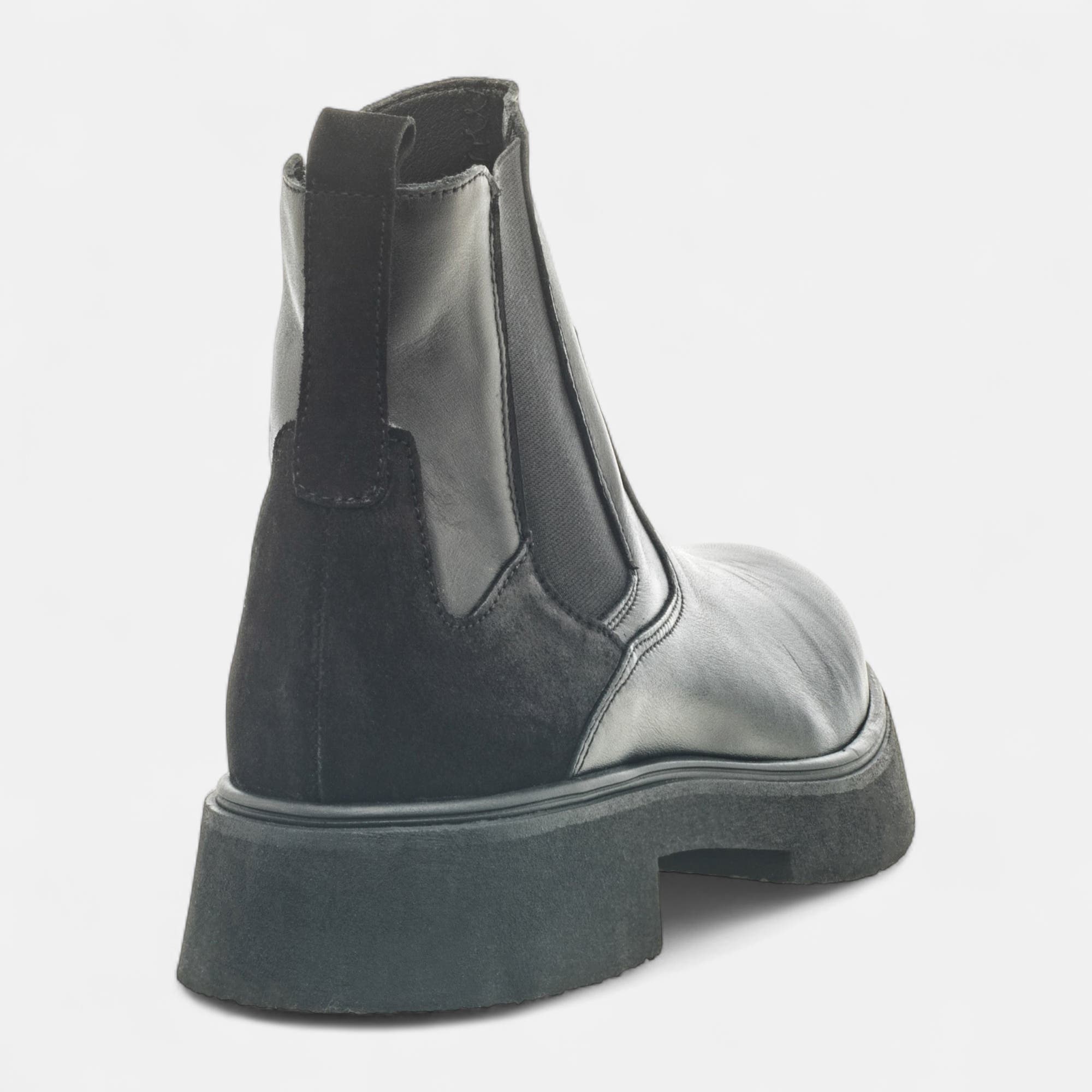 Boots chelsea Homme en cuir noir