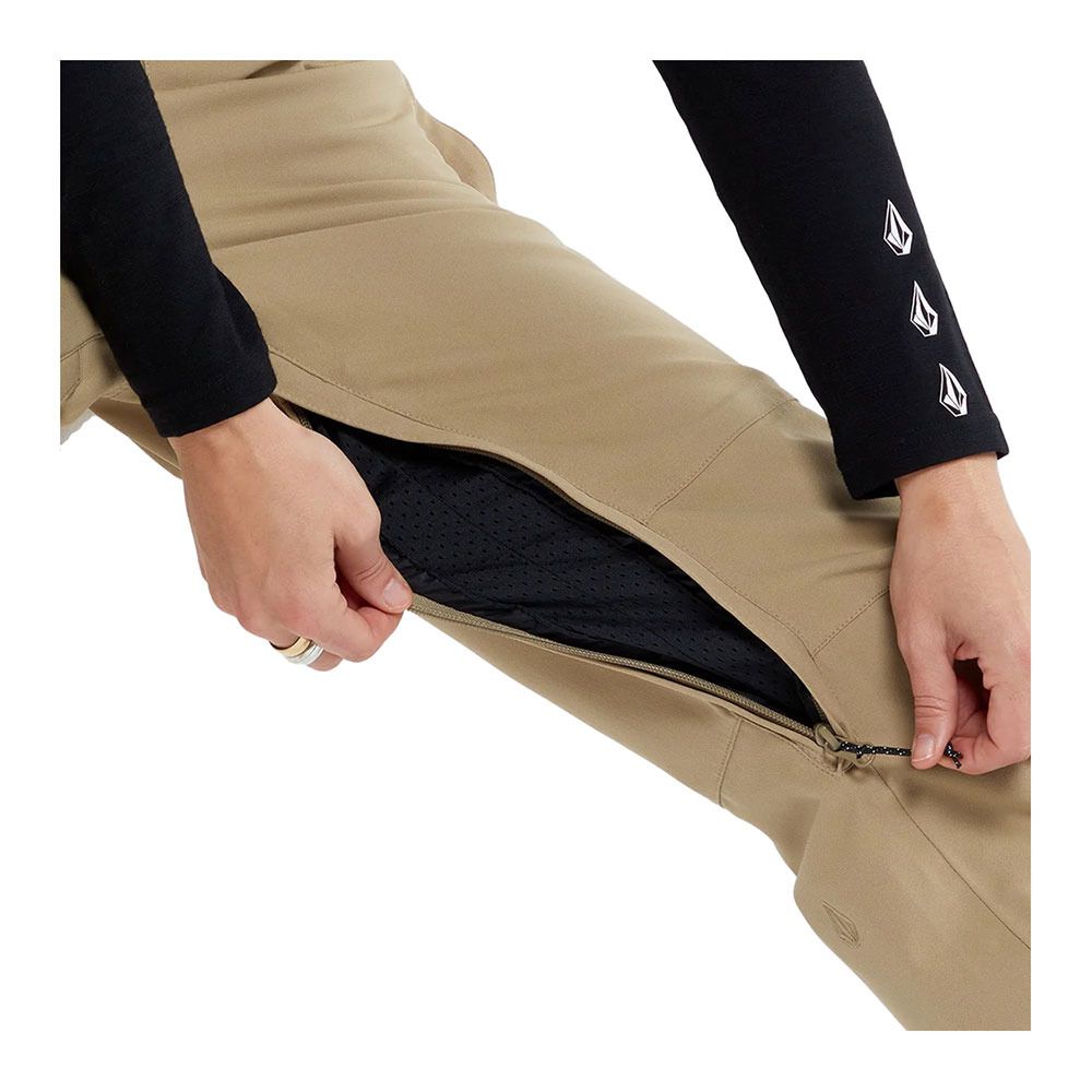 Volcom SWIFT - Salopette Homme dark khaki