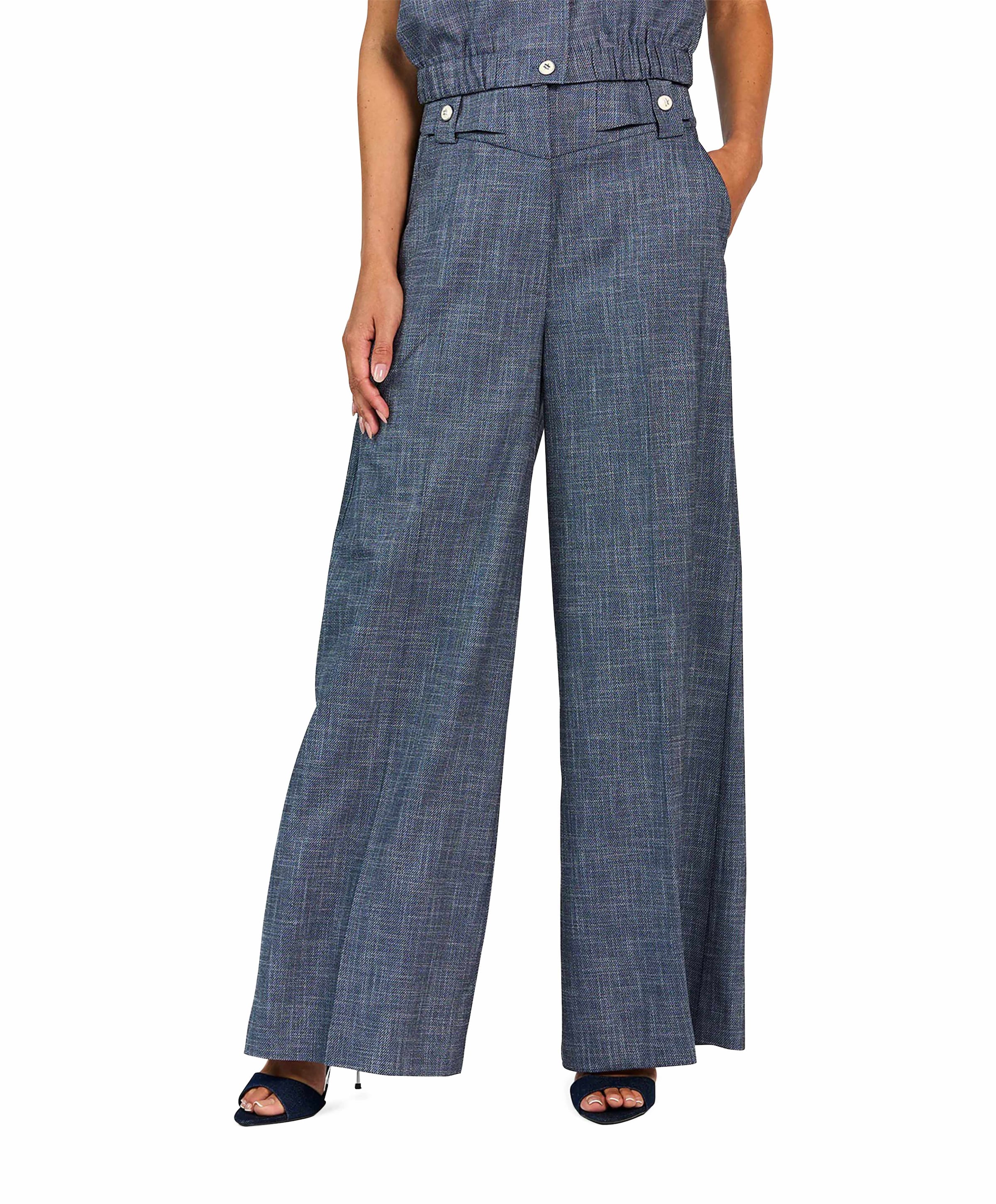 Aaiko NORE BUTTONS DENIM VIS 368 dames broek blauw