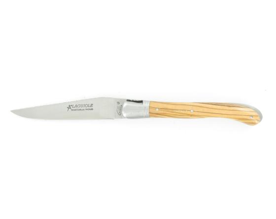 Laguiole Nature Guilloché Olivier Couteau de Poche - Laguiole par Fontenille Pataud