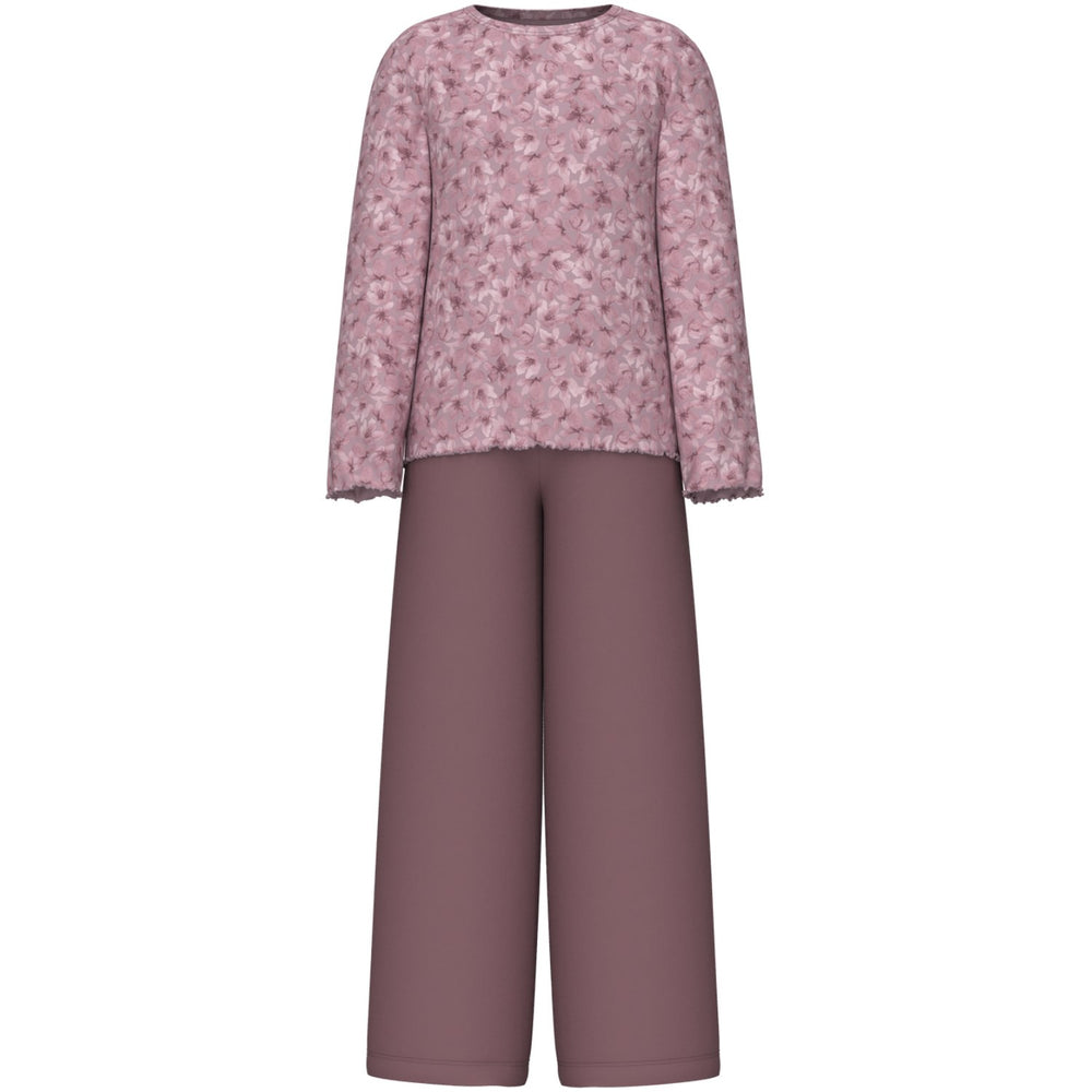 Køb Name It Mauve Shadows Pyjamas Mauve Flower Loose Rib Noos