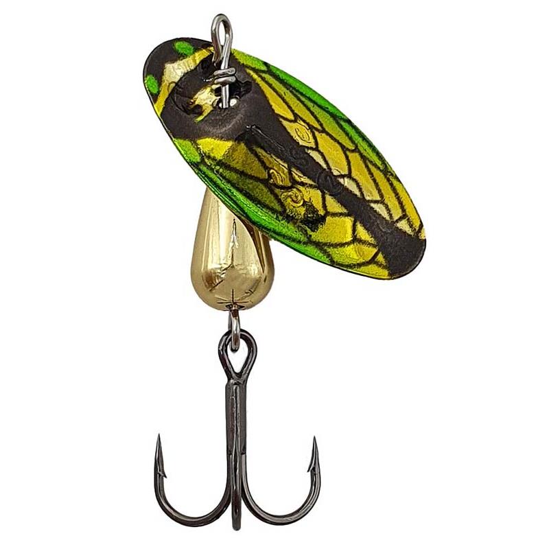 Cuiller Tournante Suissex Cicada Bug Shiny Green/Yellow
