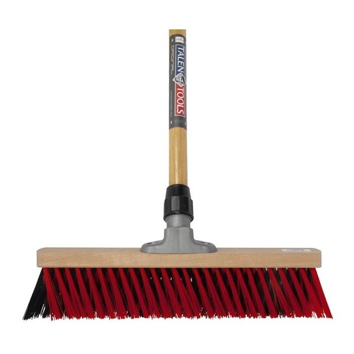 Harde X-bezem 40 cm rood/zwart - zonder steel (8712448284349)