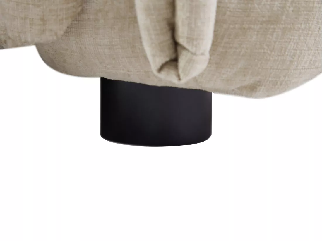 Canapé d'angle droit en tissu chiné beige NAPIZO