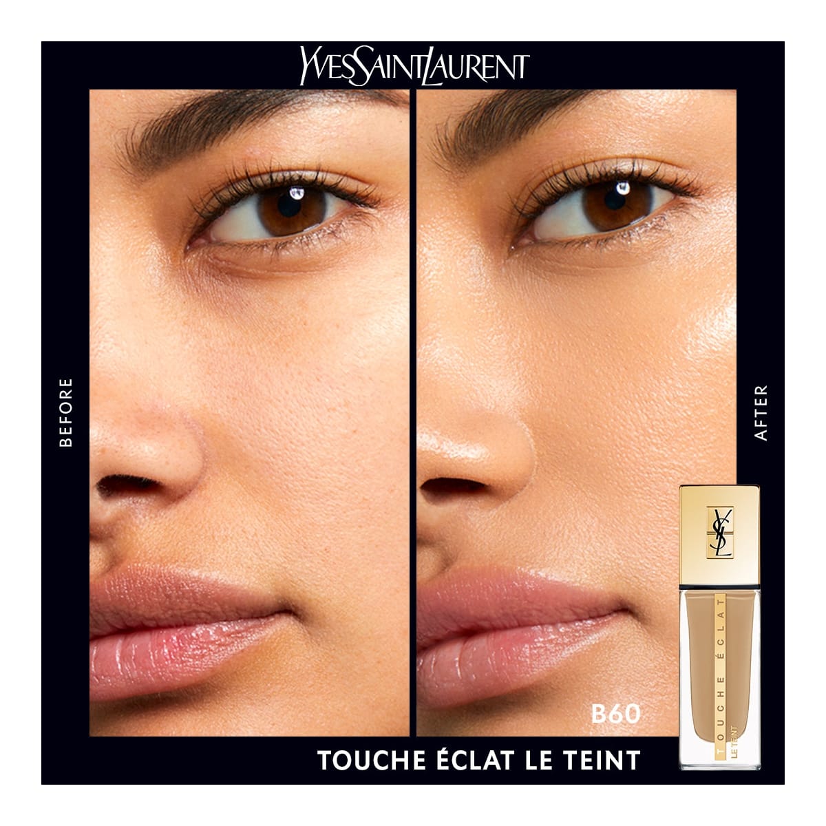 YVES SAINT LAURENT Touche Éclat Le Teint Fond de teint hydratant &  tenue 24H, naturel &  lumineux